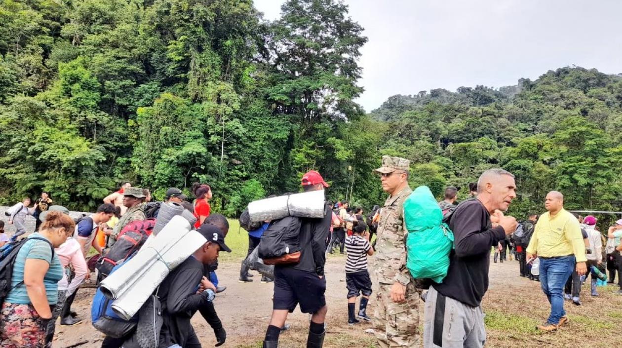 Migrantes en el Darién