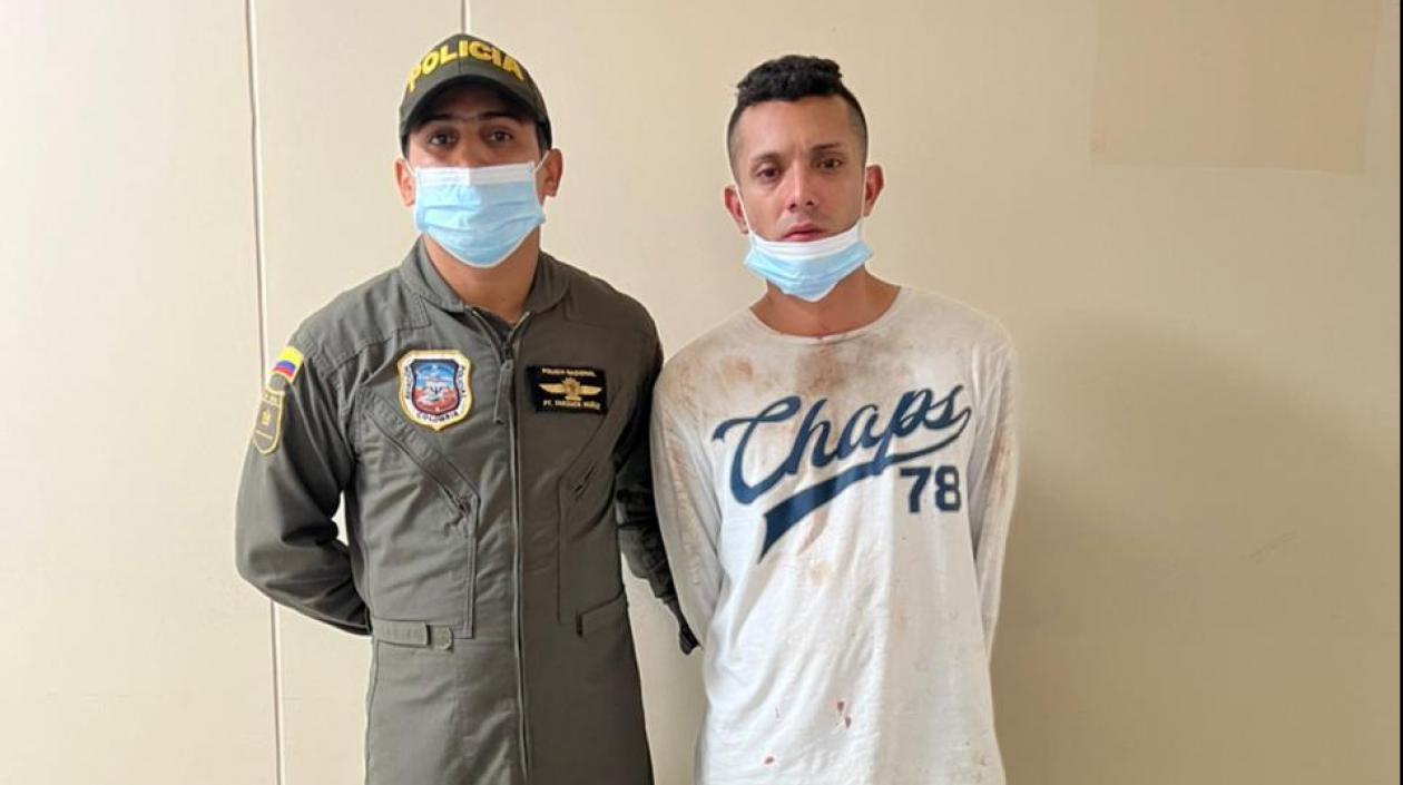 César Andrés Porto Ochoa, tras ser capturado.