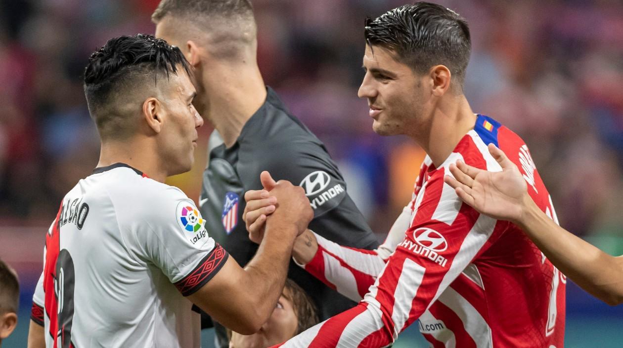 Falcao García y Álvaro Morata, anotadores de los goles. 