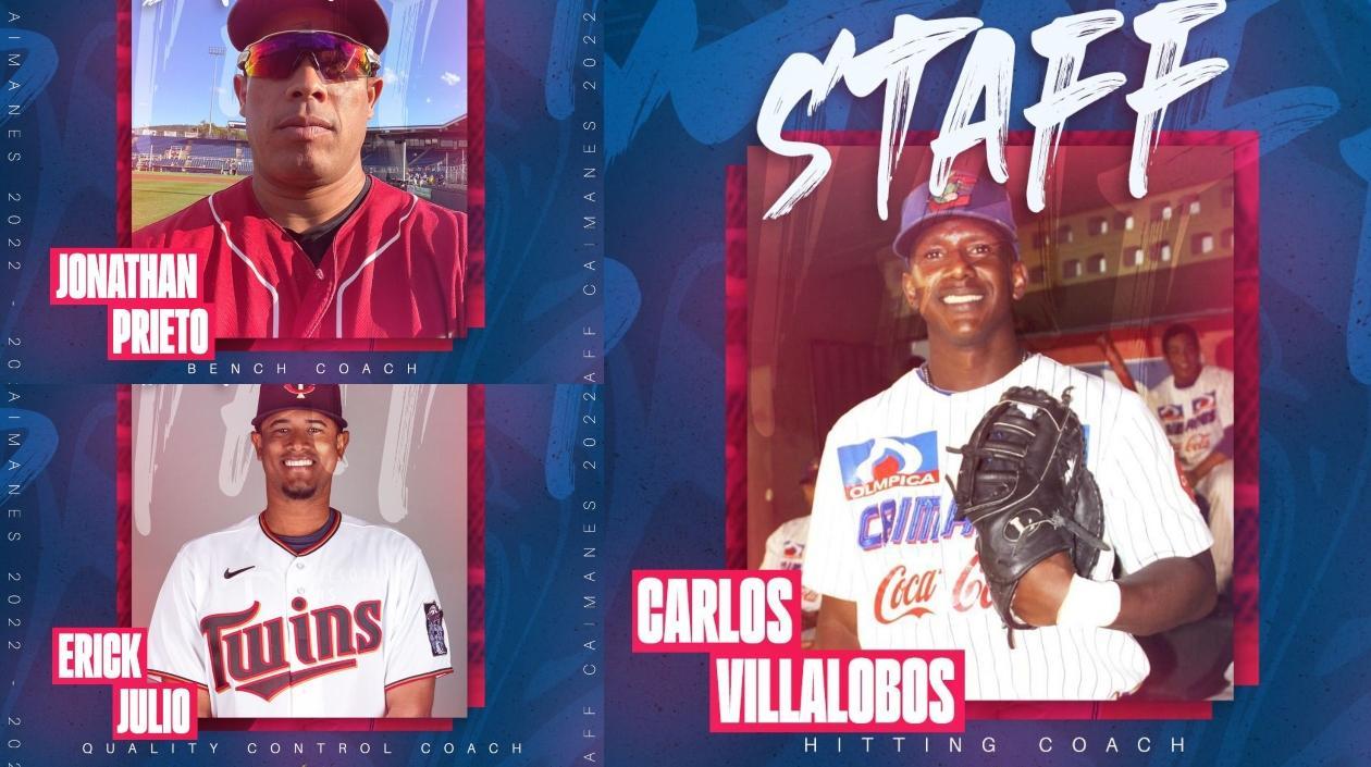 Jonathan Prieto, Erick Julio y Carlos Villalobos integran el staff de Caimanes. 