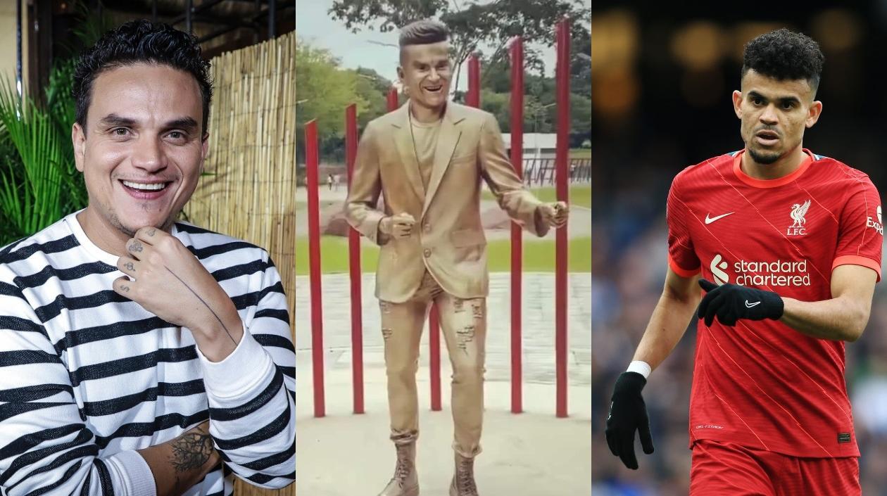 Silvestre Dangond, monumento y Luis Díaz.