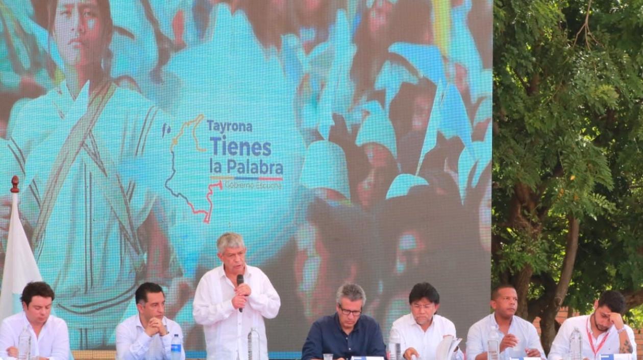 El Director de Planeación Nacional, Jorge Iván González, presidiendo el evento.