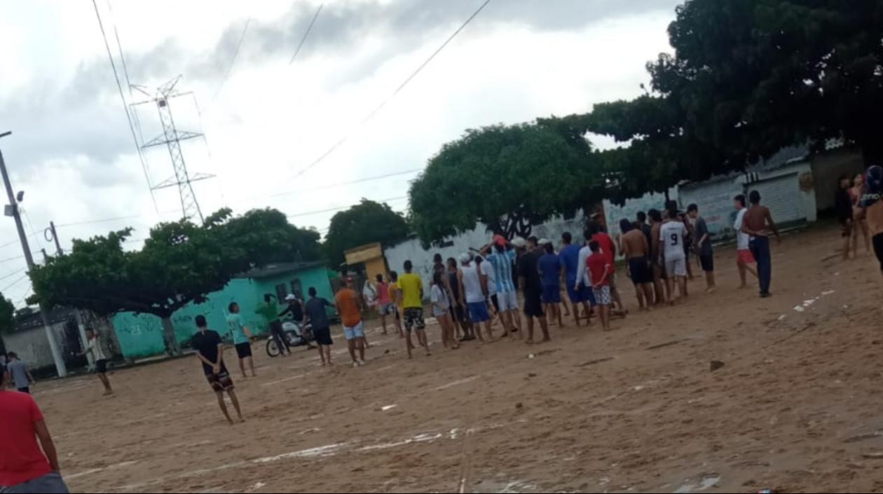 Lugar donde fue baleado el joven en el barrio Villa Viola. 