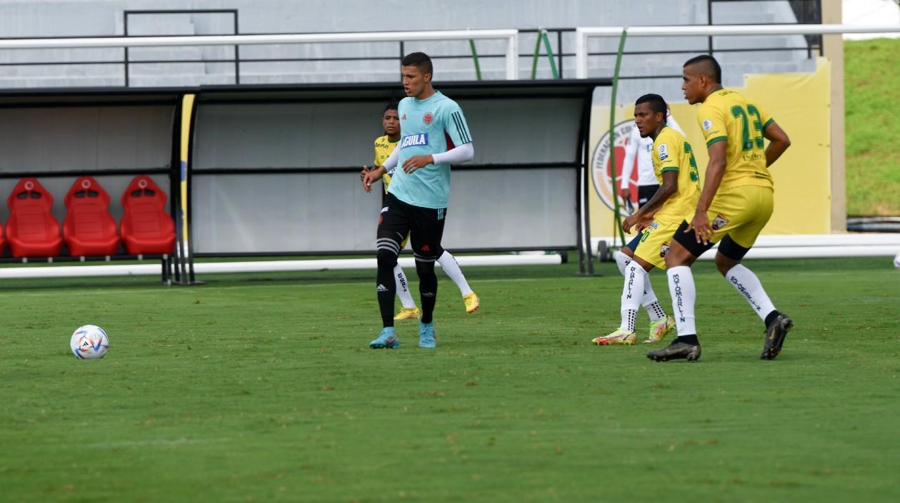 Nelson Deossa, nuevo jugador de Junior, en la Selección Colombia. 