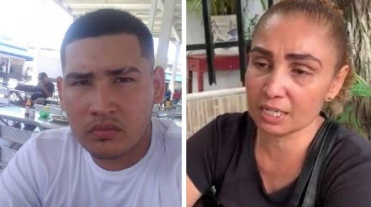 Yeifer José Virguez, taxista asesinado. En la otra imagen, su mamá Yajaira Virguez.