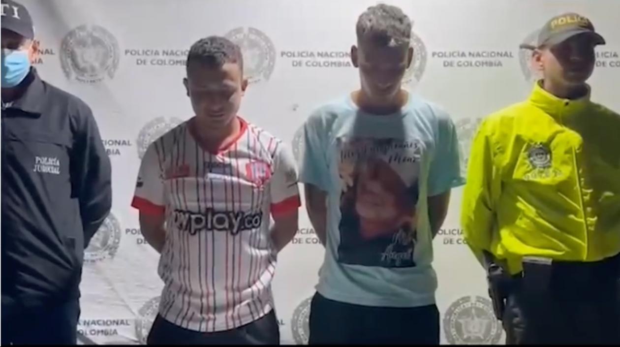Los dos capturados en Santa Marta. 