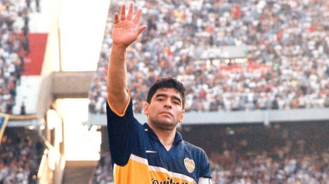 Diego Maradona en su último partido.