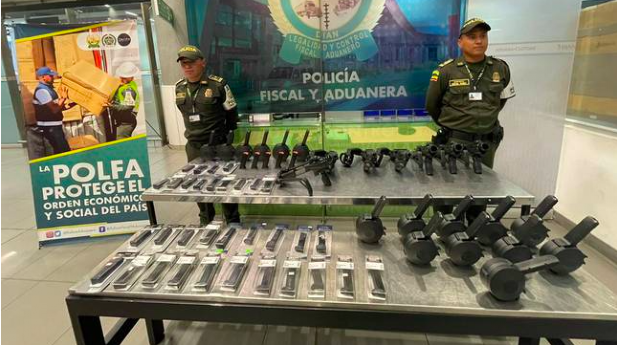 El armamento incautado.