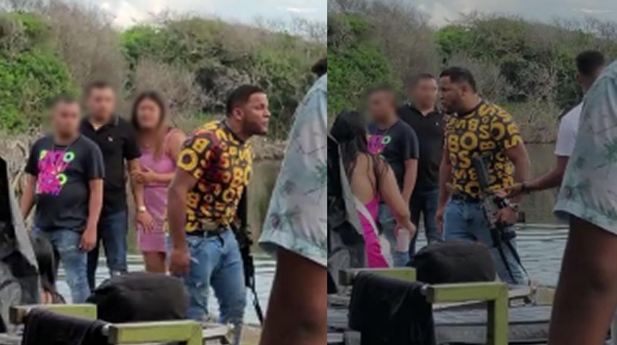 Imágenes de quien estaría identificado como Deivi Parrilla.