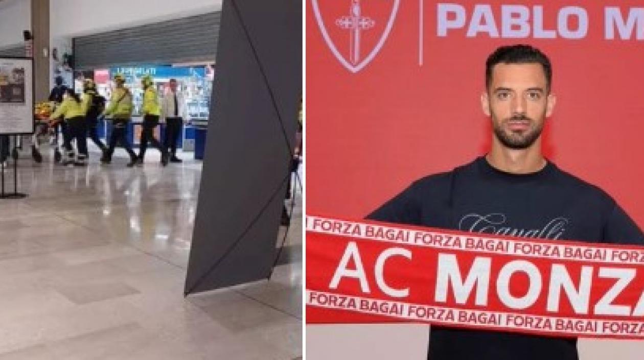 El supermercado en cuyo interior se presentó el ataque. En la siguiente foto, el jugador Pablo Marí Villar, quien resultó herid
