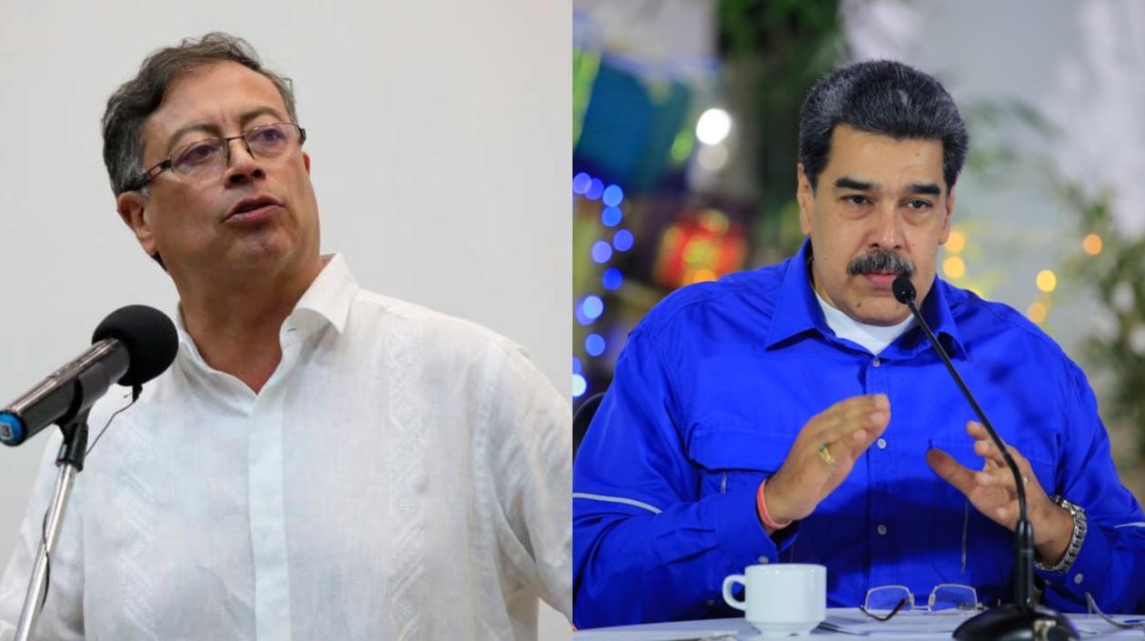 Gustavo Petro y Nicolás Maduro.