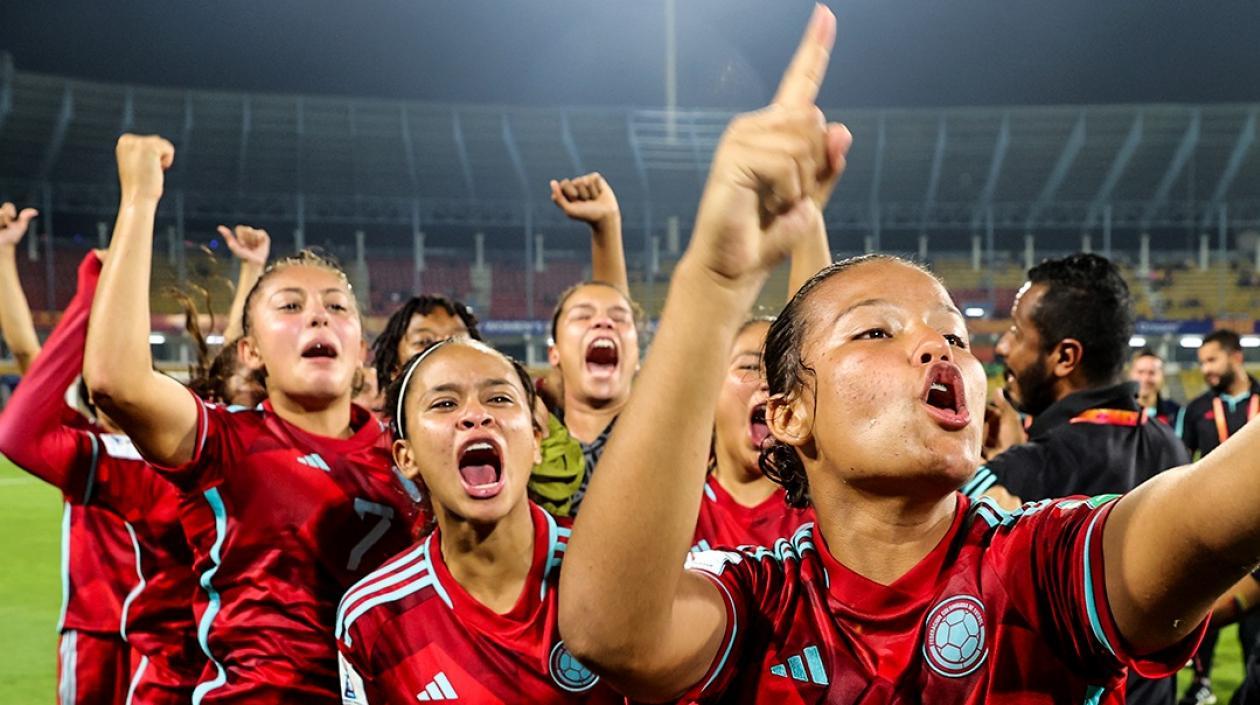 Jugadoras de la Selección Colombia femenina sub-17. 