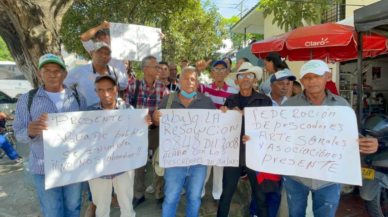 Protesta de los pescadores del Atlántico.