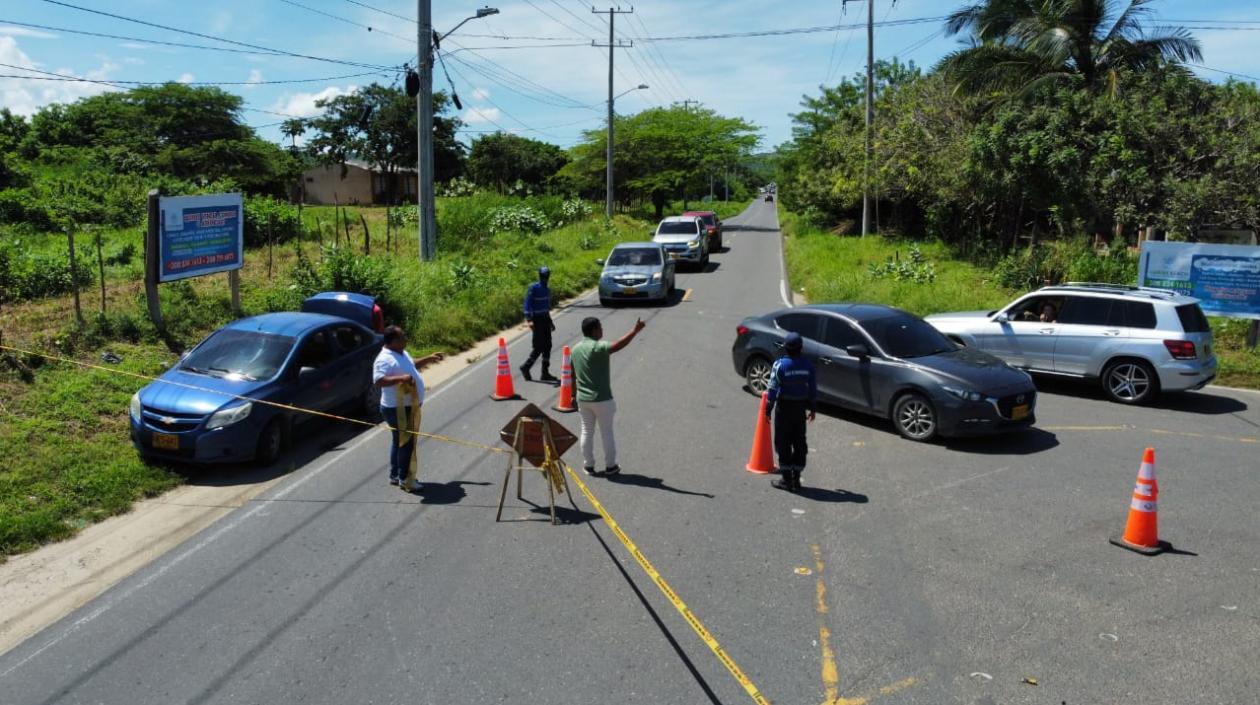 Antigua vía de Puerto Colombia.