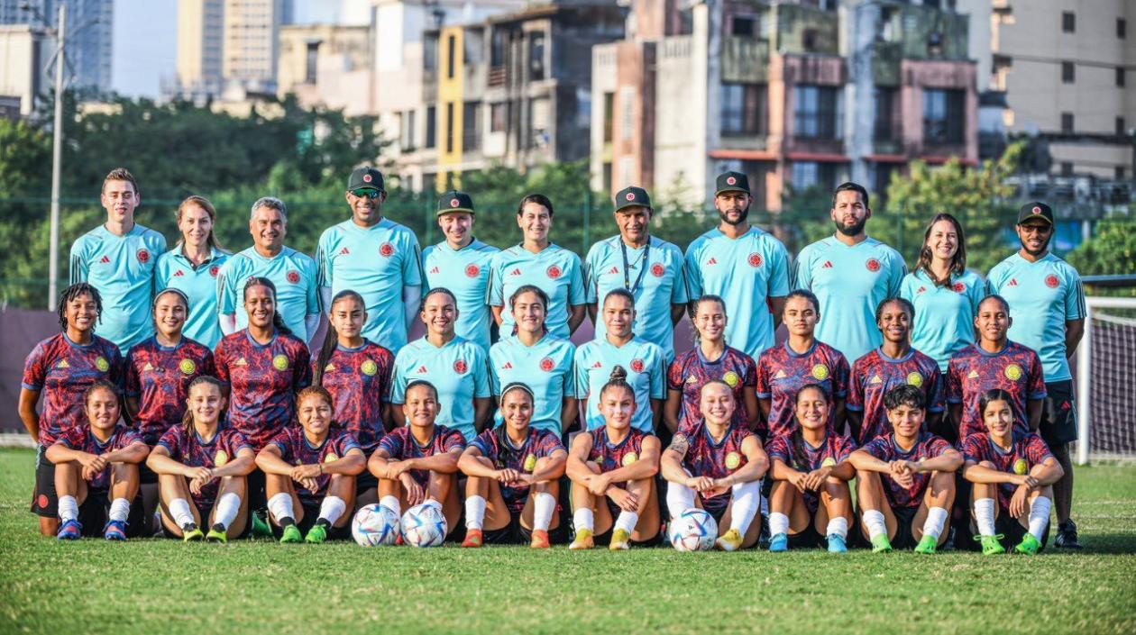 Equipo femenino sub-17 de Colombia. 