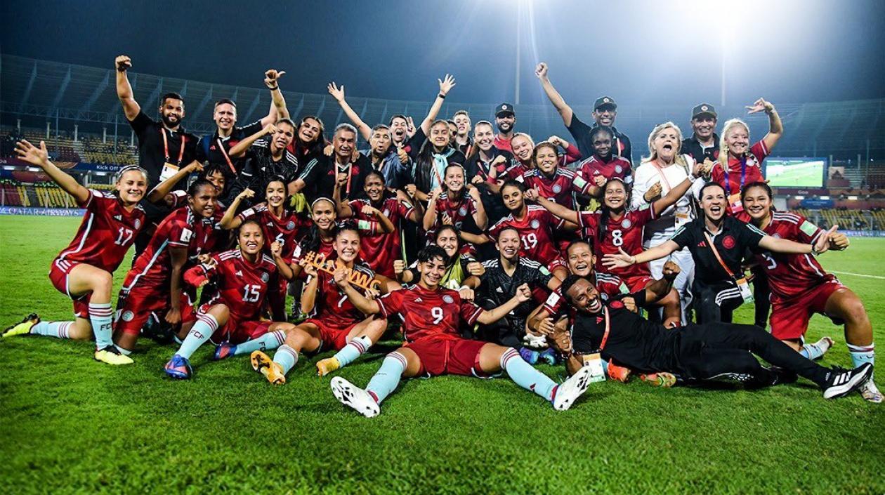 Jugadoras de la Selección Colombia femenina sub-17. 