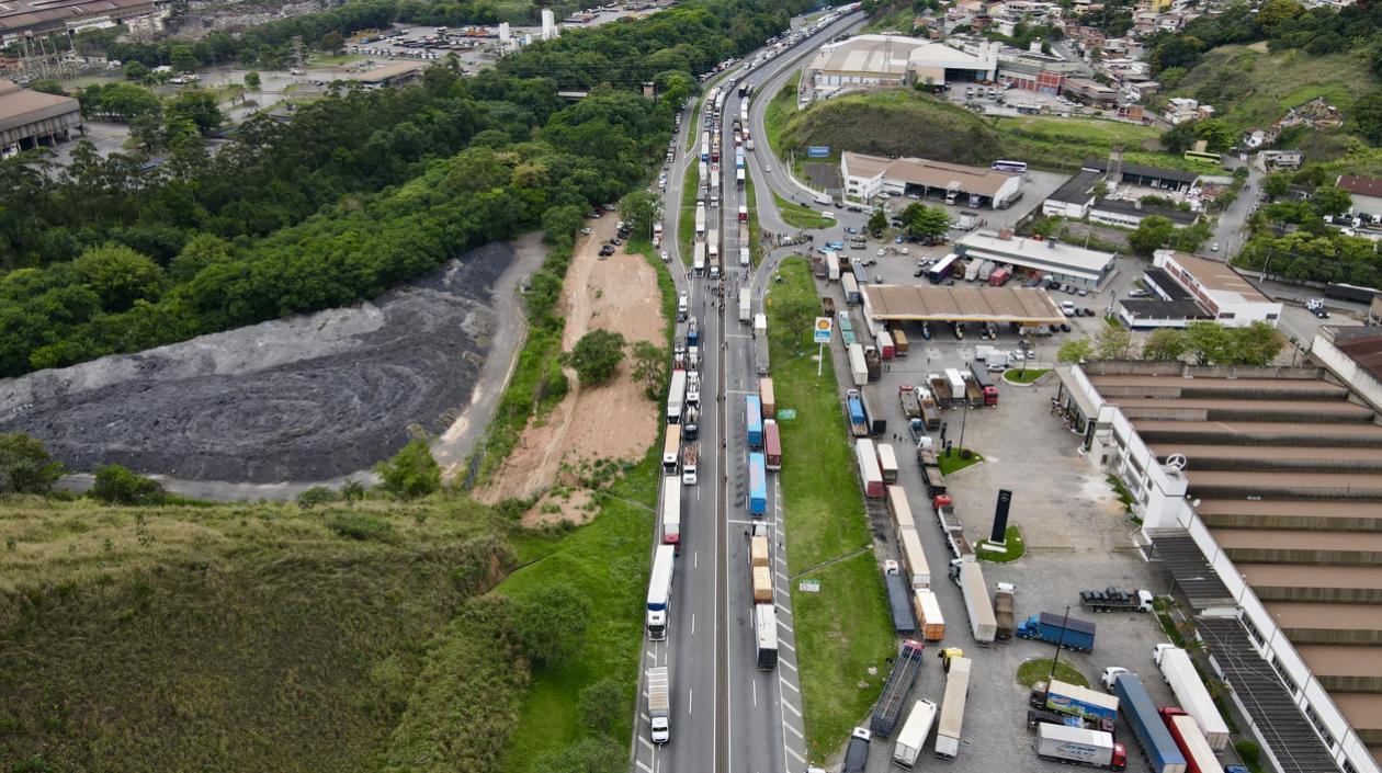 Imagen de uno de los bloqueos.