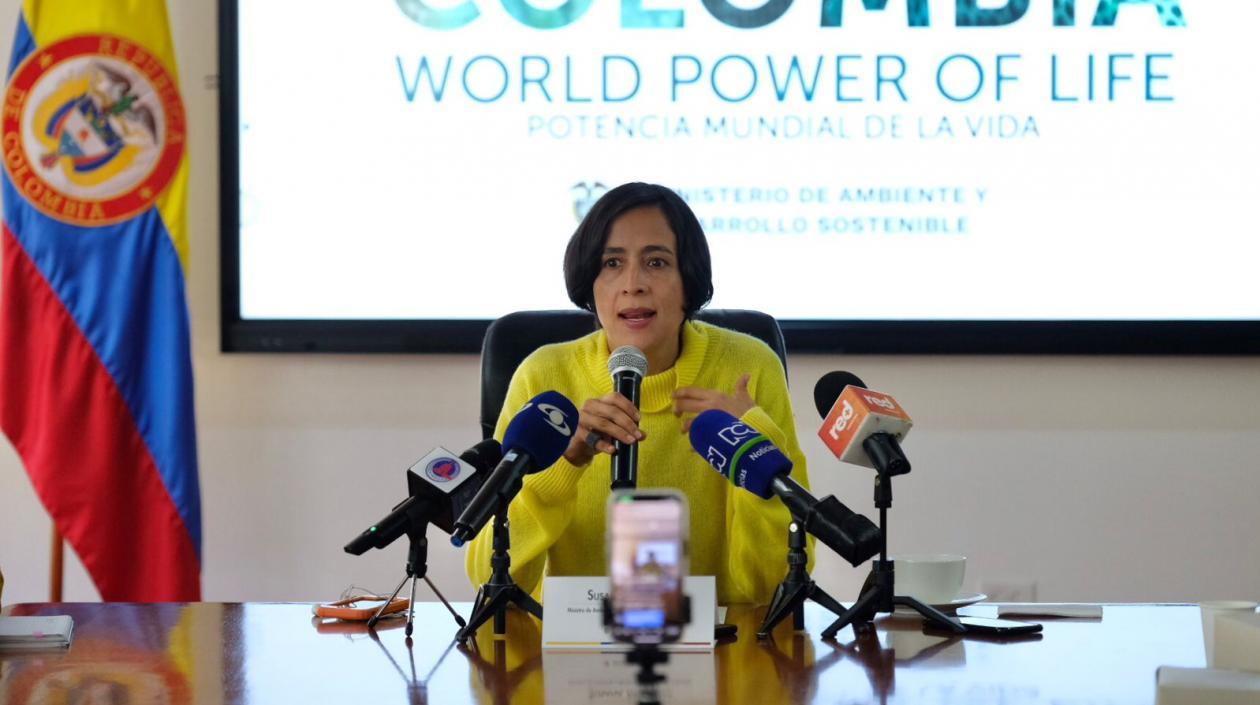 La ministra de Ambiente y Desarrollo Sostenible, Susana Muhamad.