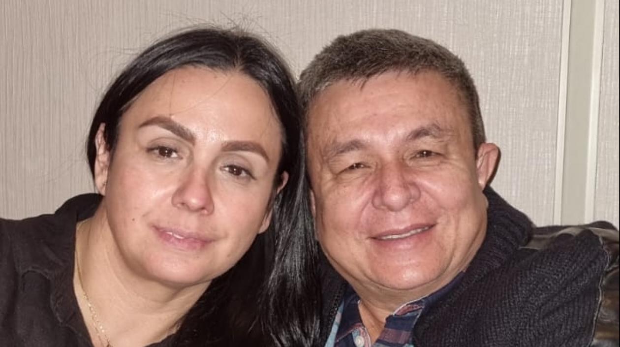 Rosmery Wehedeking y su esposo Luis Miguel Ibáñez Galvis.
