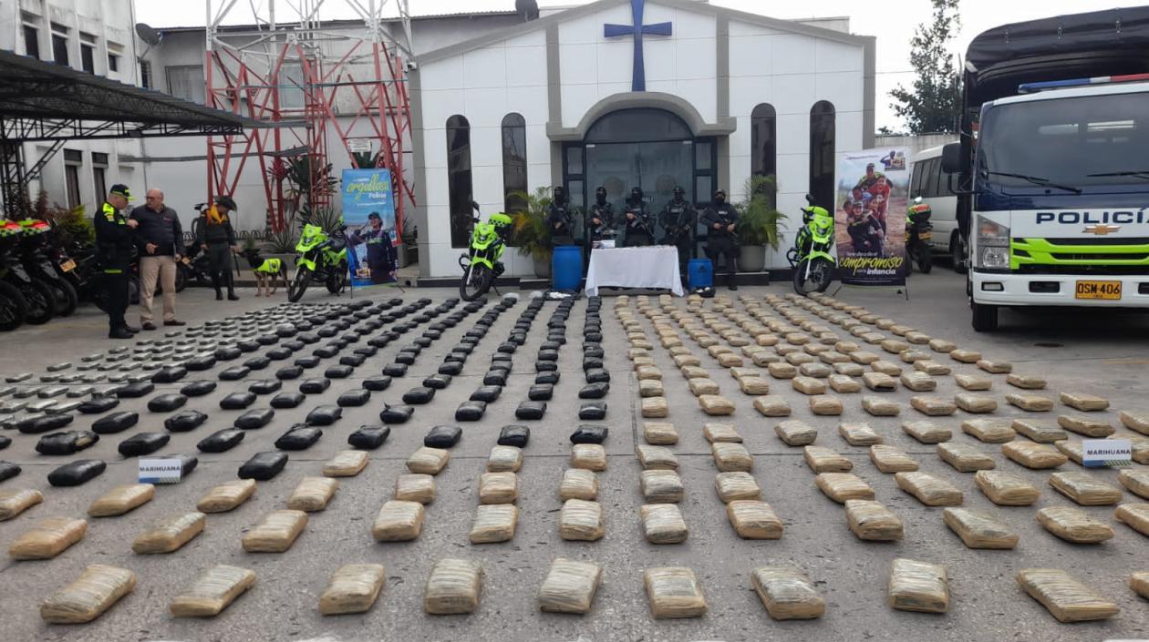 Droga incautada en zona rural de la ciudad de Sincelejo. 