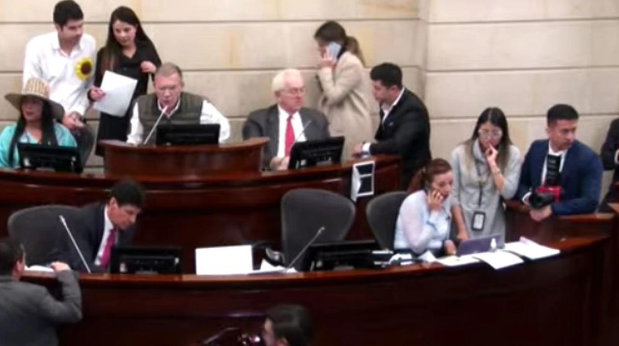 Aspecto del debate de la reforma tributaria.