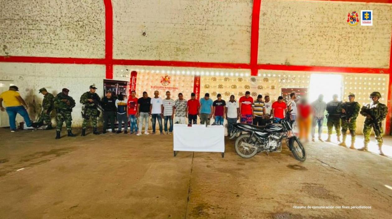 Las capturas fueron realizadas por la Policía y el Ejército. 