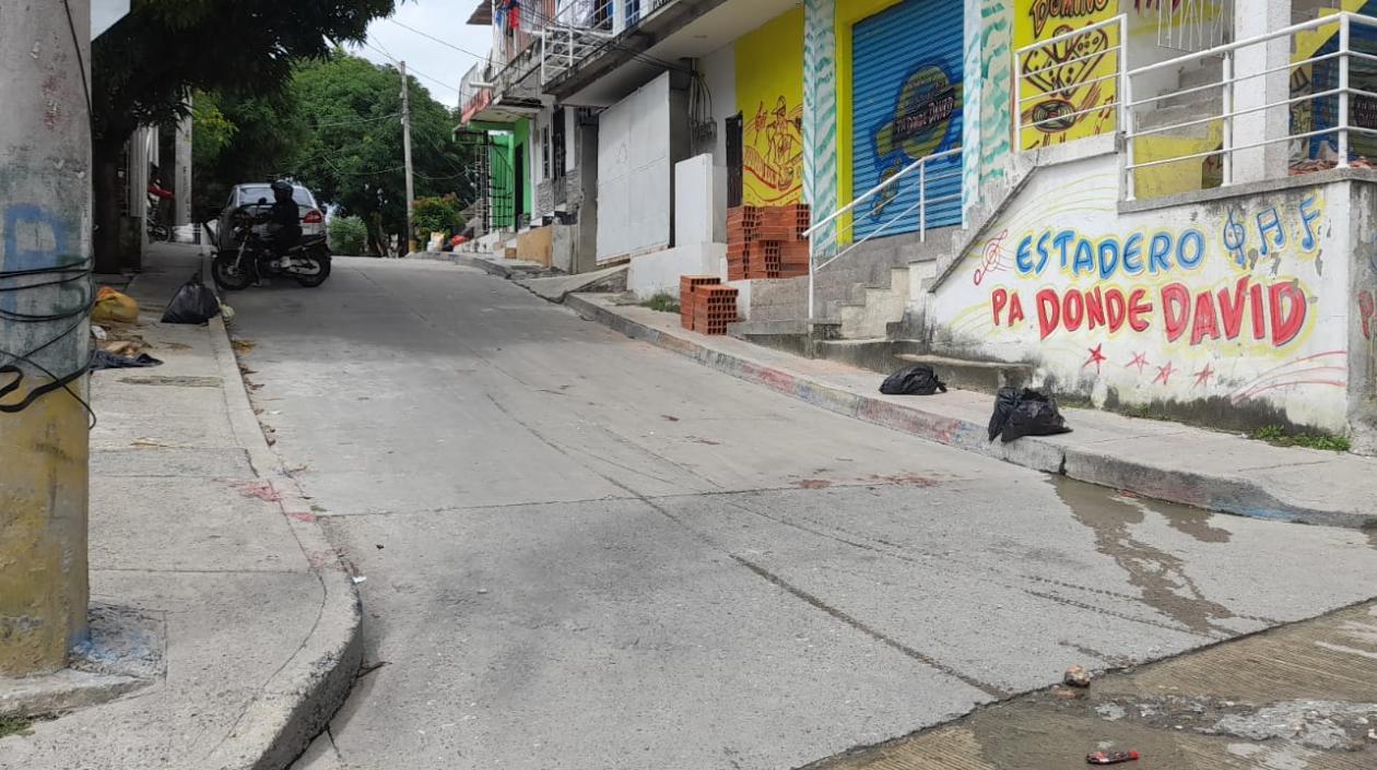 Calle 90 con carrera 1G, sitio de la balacera entre dos hombres.
