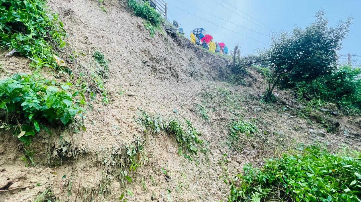 Deslizamiento en un barrio de Cartagena.