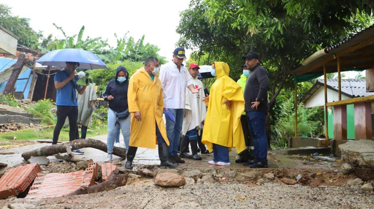 Funcionarios de la Gobernación en Piojó.