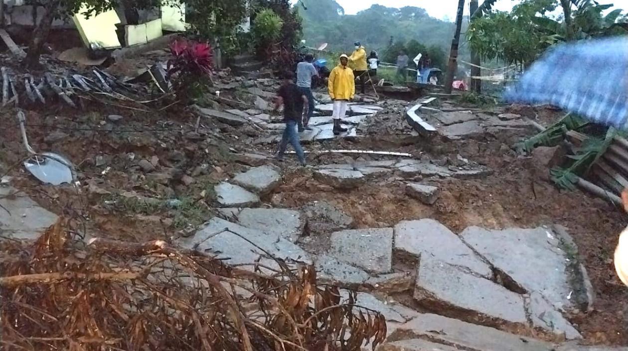 Daños causados en Piojó.
