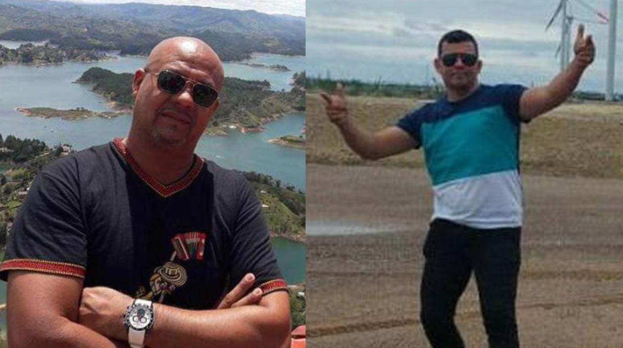 Humberto Jiménez, rector de la Institución Educativa Distrital Las Nieves, y del profesor Edgar Ballestas Matute, fallecidos.  