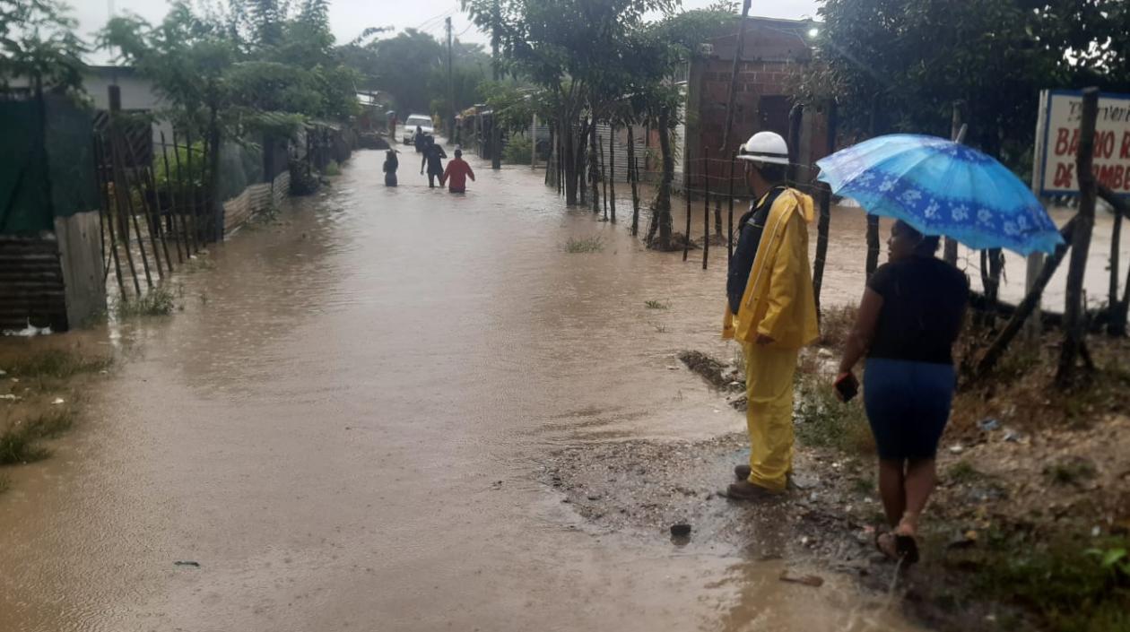 Así permanecían este lunes varios barrios de Cartagena.