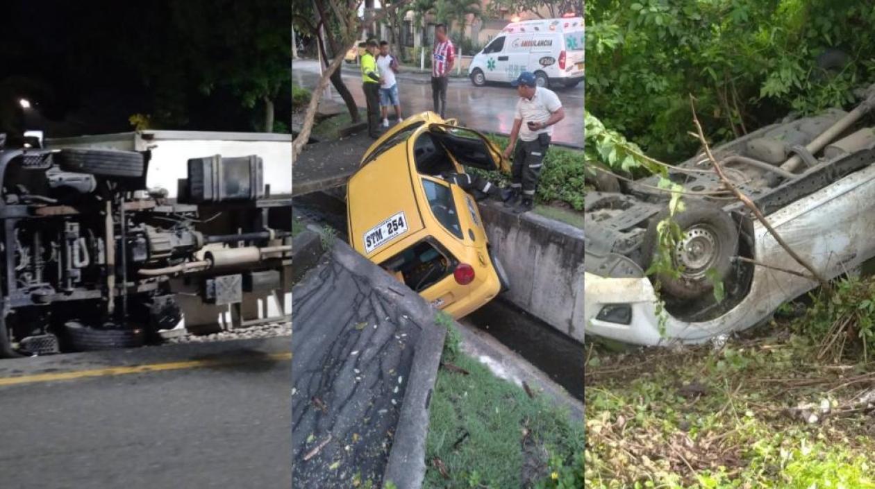 Vehículos accidentados. 