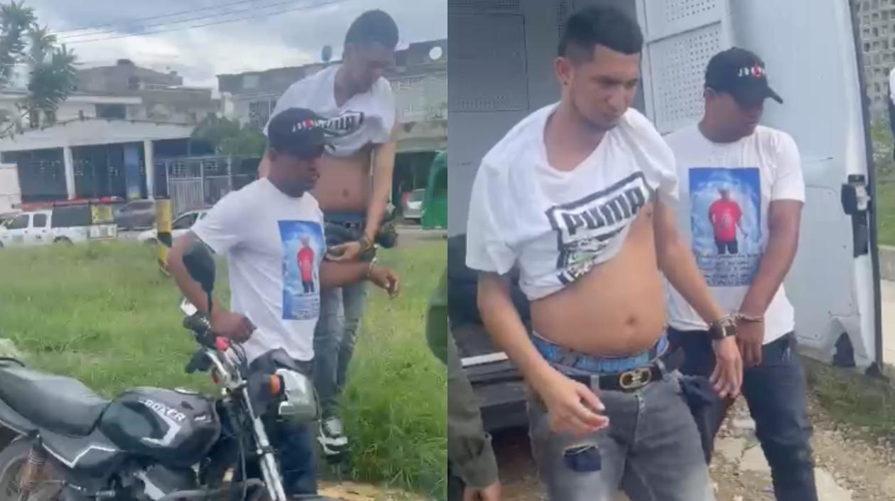 Los capturados por el atraco.