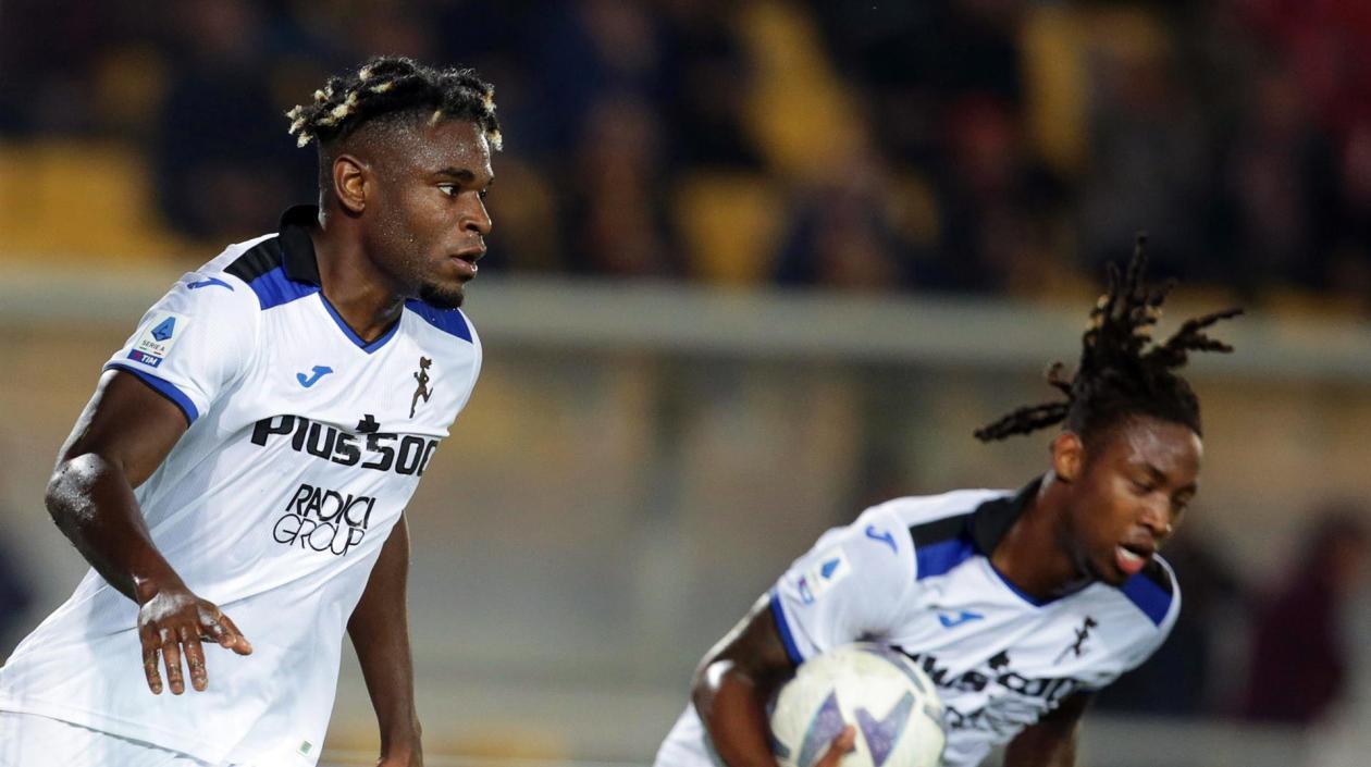Duván Zapata tras marcar el gol del descuento. 