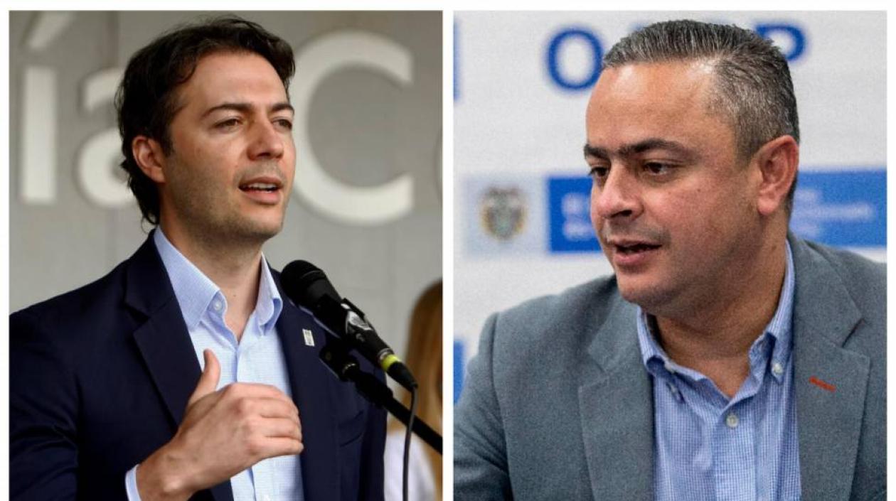 Daniel Quintero, Alcalde de Medellín, y Juan Camilo Restrepo, excomisionado de paz.