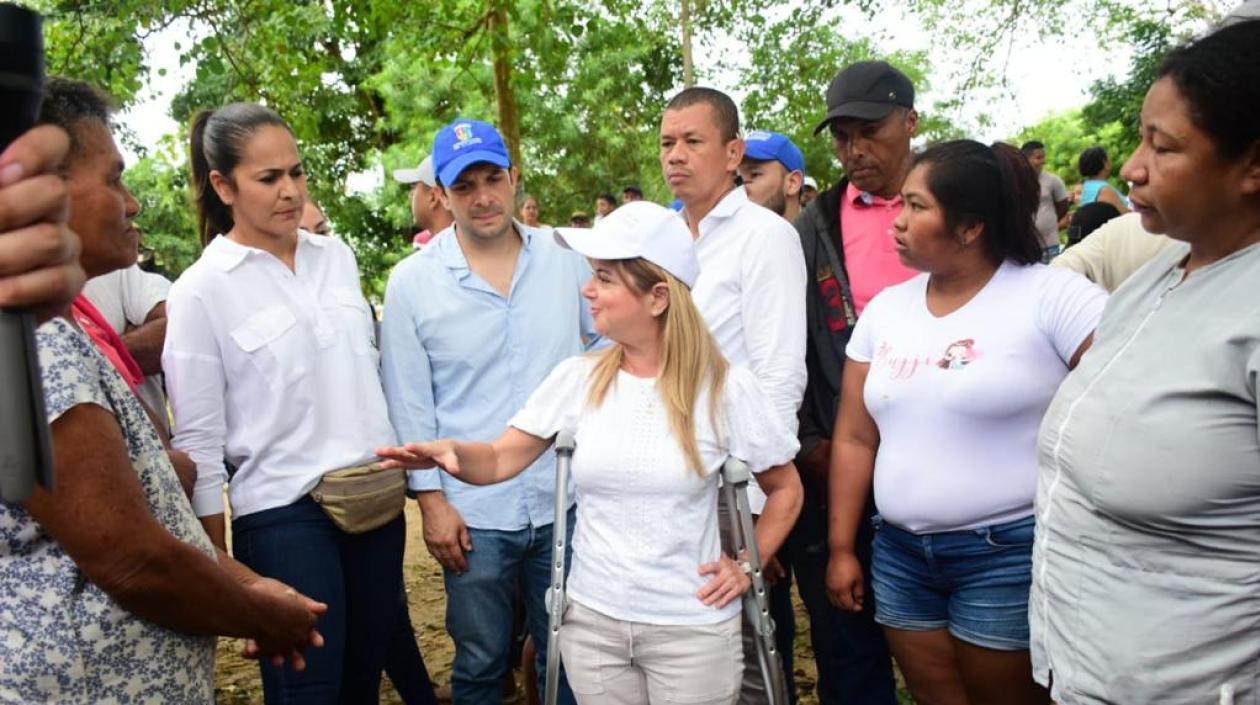 La Gobernadora en la atención de la emergencia invernal en Atlántico.