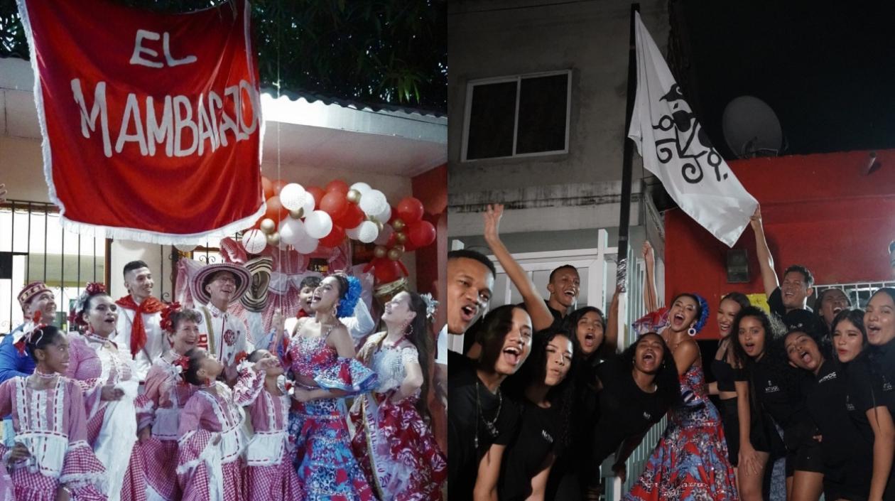 Izadas de bandera por parte de Natalia De Castro.