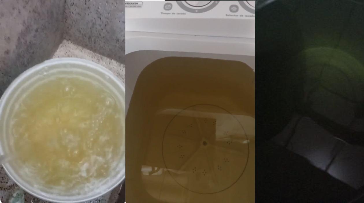 La coloración del agua reportada por los usuarios.