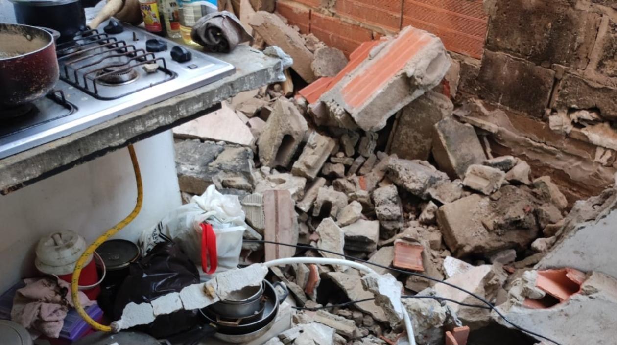 Lugar en la vivienda donde se generó la explosión. 