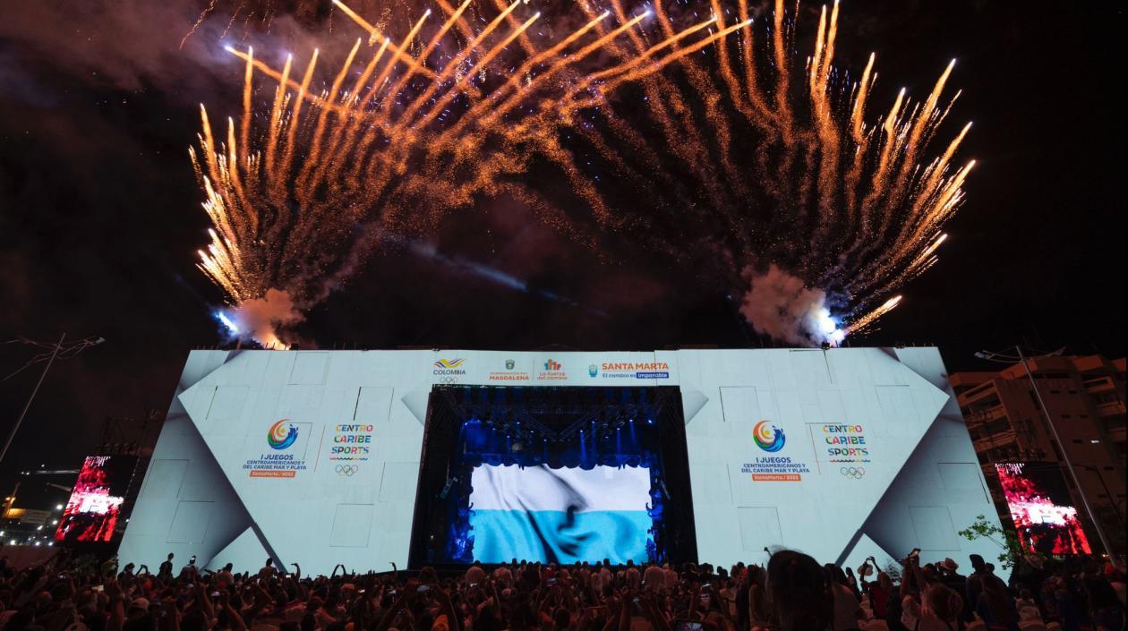 Inauguración de los juegos.