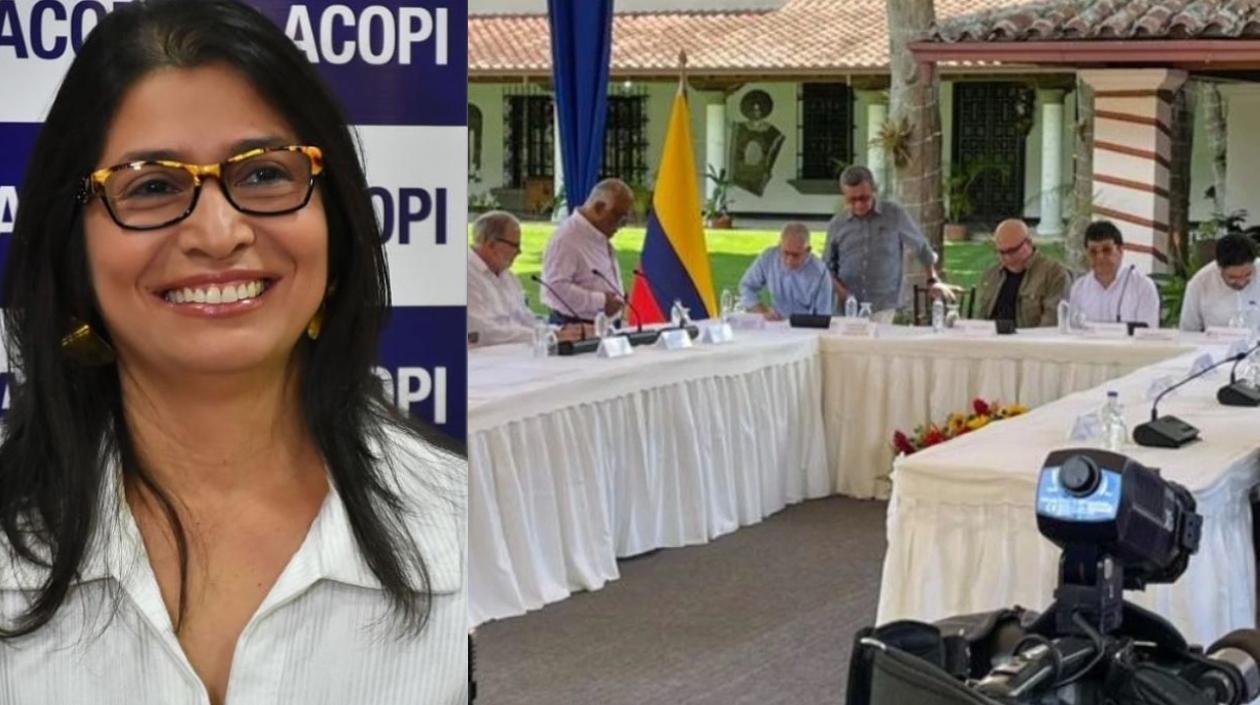 Rosmery Quintero y la mesa de diálogos.