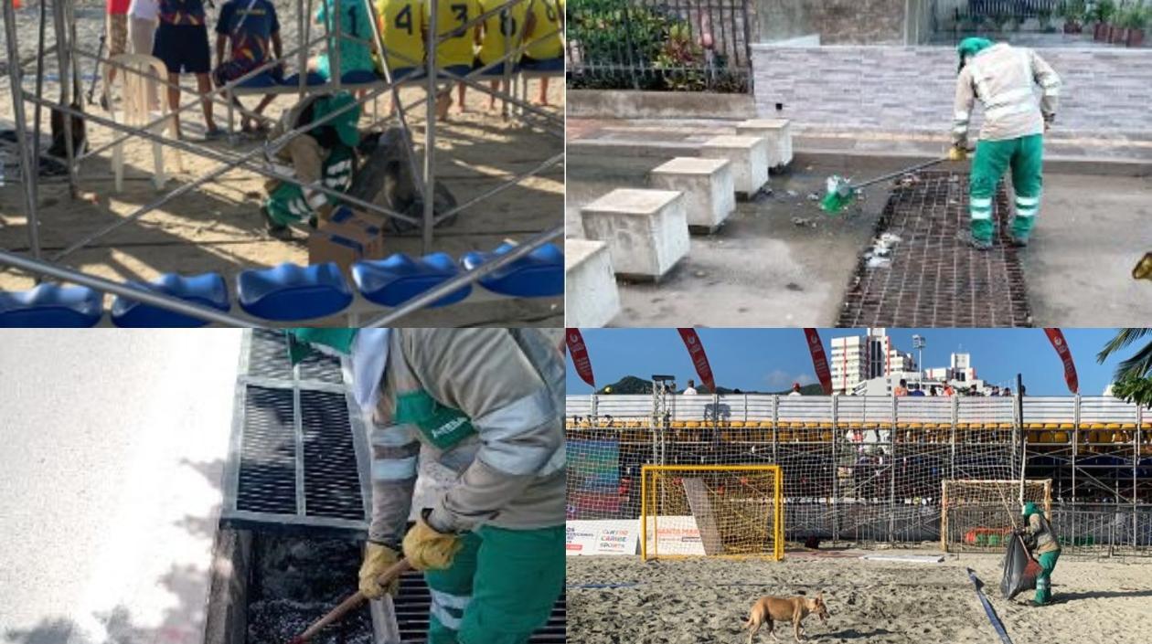 Operativos de limpieza.