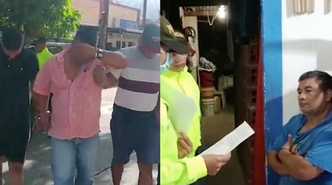 Cuatro de los capturados.