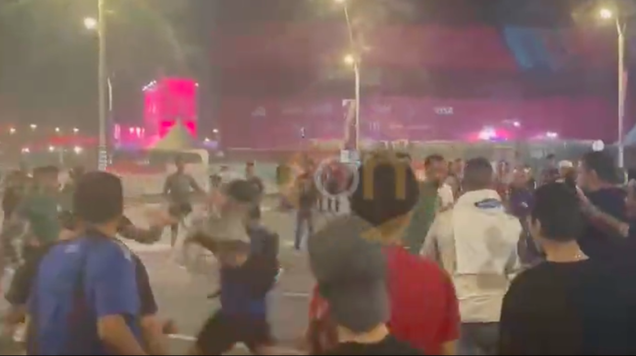 Momento del enfrentamiento.