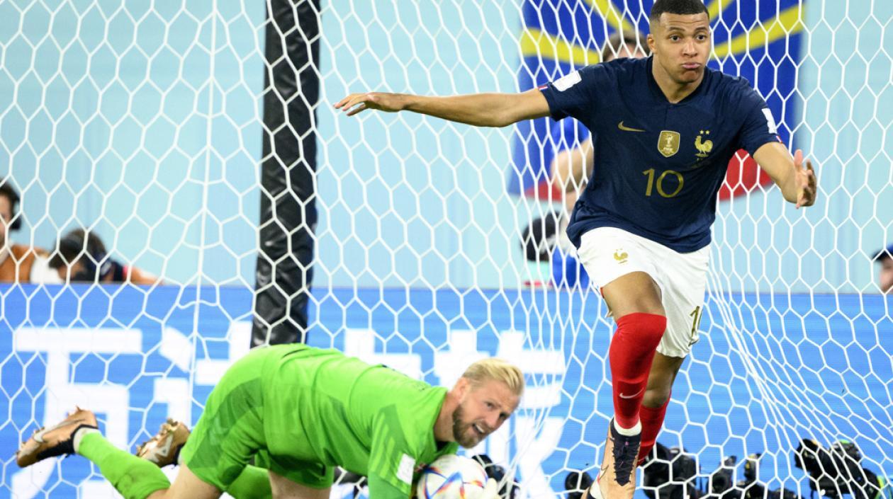 La celebración de Mbappé.