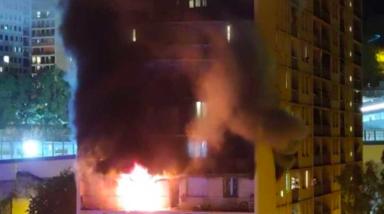 Imagen del incendio.