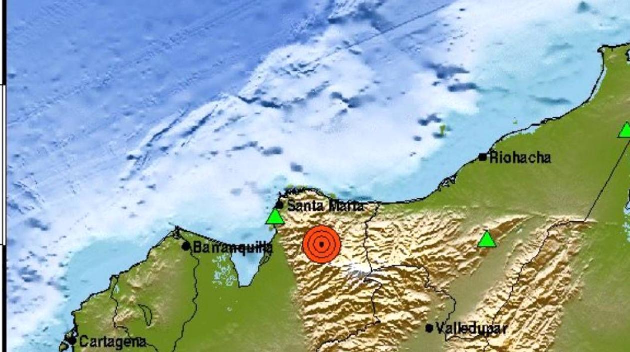 Epicentro del temblor.