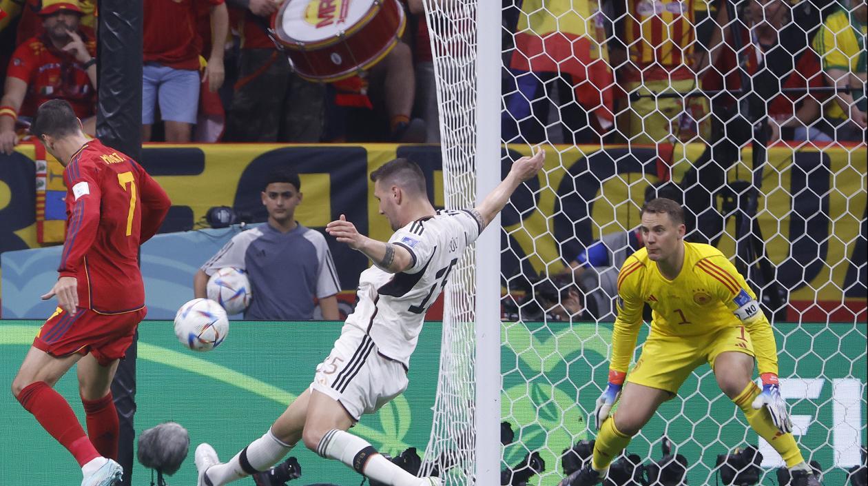 Álvaro Morata abrió el marcador para España. 