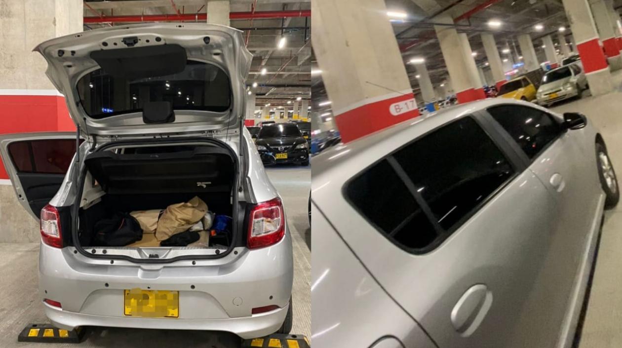 Vehículo de la víctima, abierto y saqueado. 